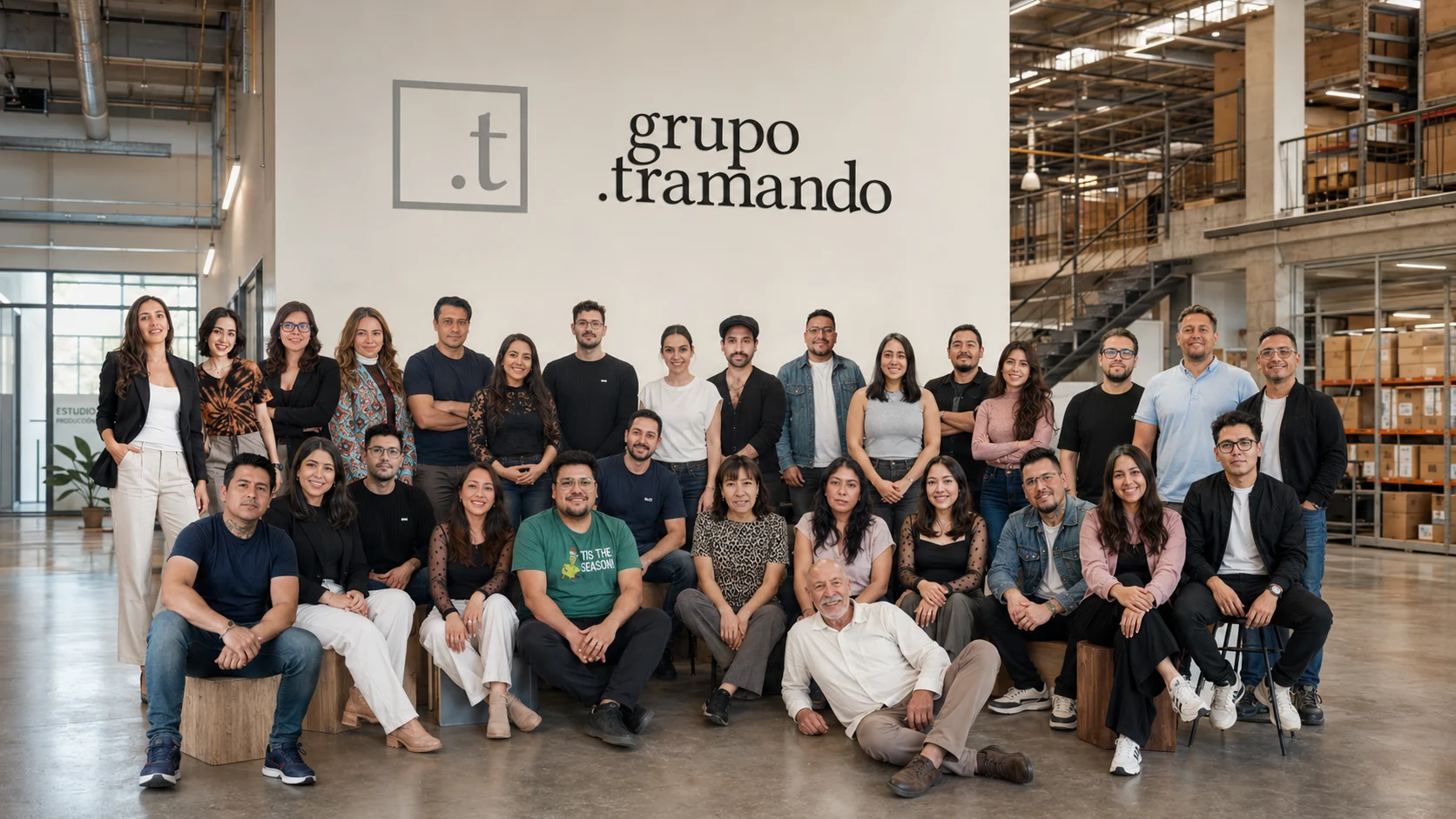 Equipo de Tramando en su espacio de producción